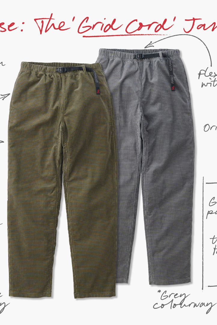 Up Close: the Grid Cord Jam Pants