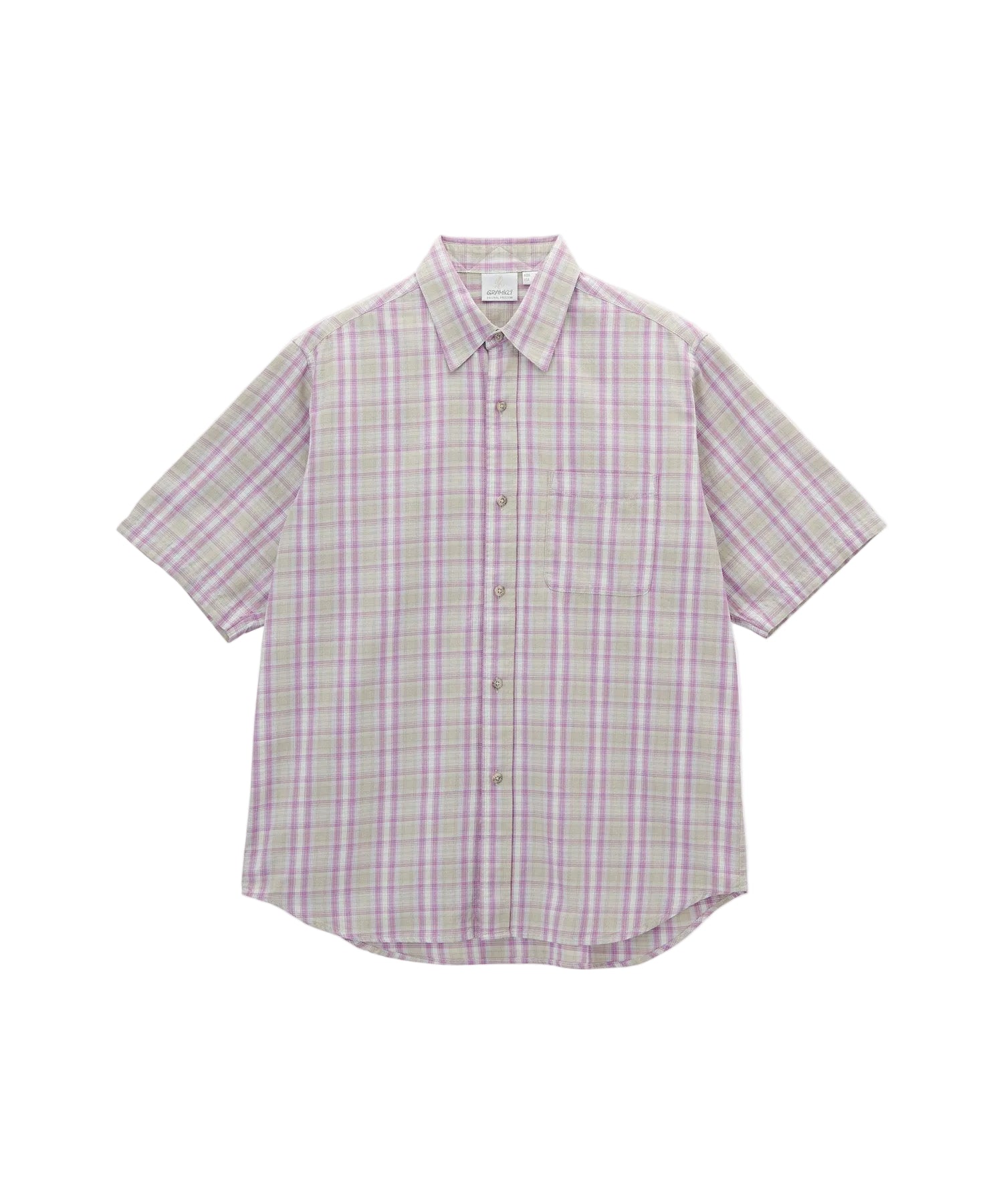 Gramicci Checkered Ombre Short Sleeve Shirt (Purple)