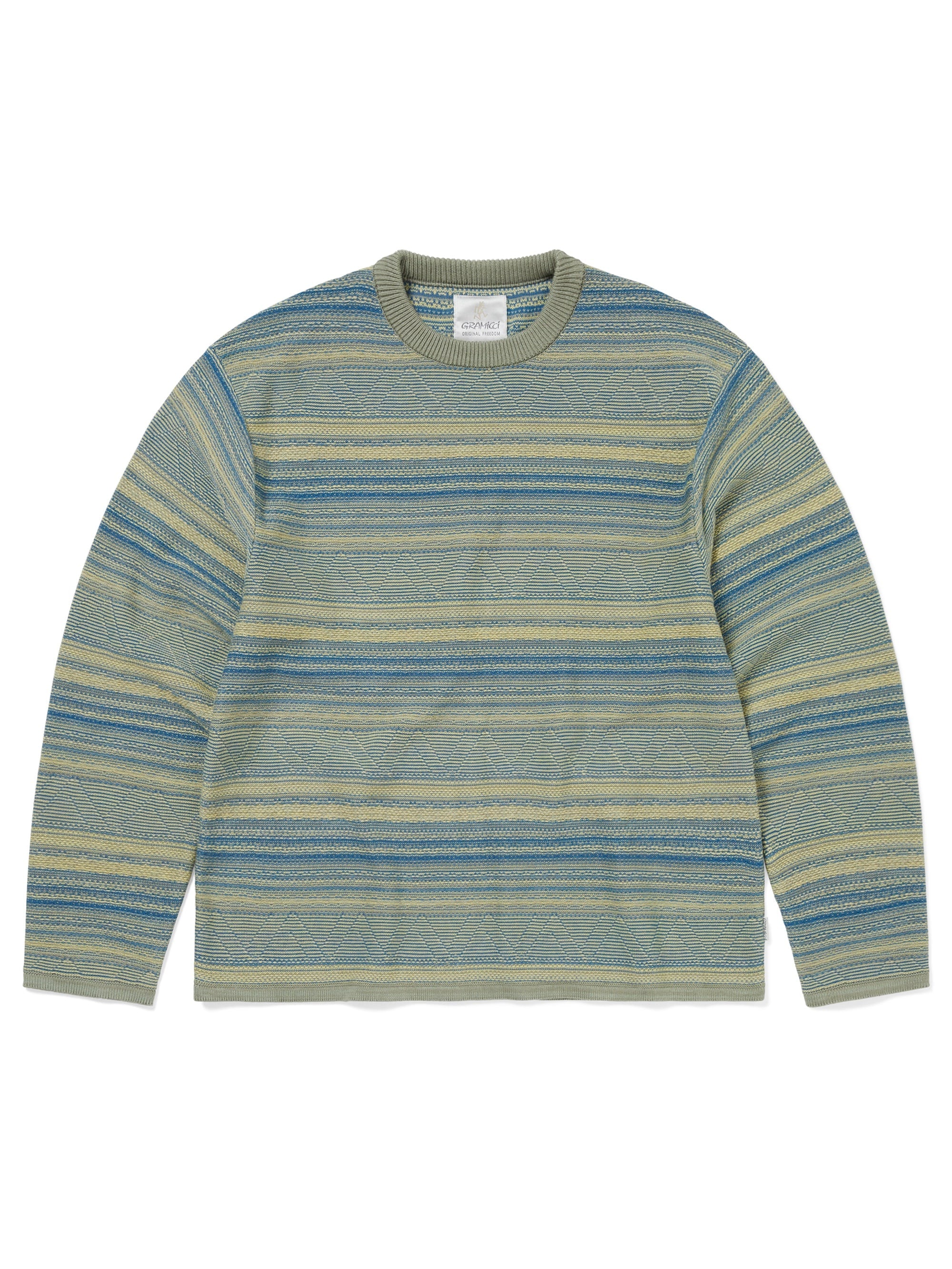 Gramicci x thisisneverthat Pattern Knit Crew Sweatshirt (Yellow)