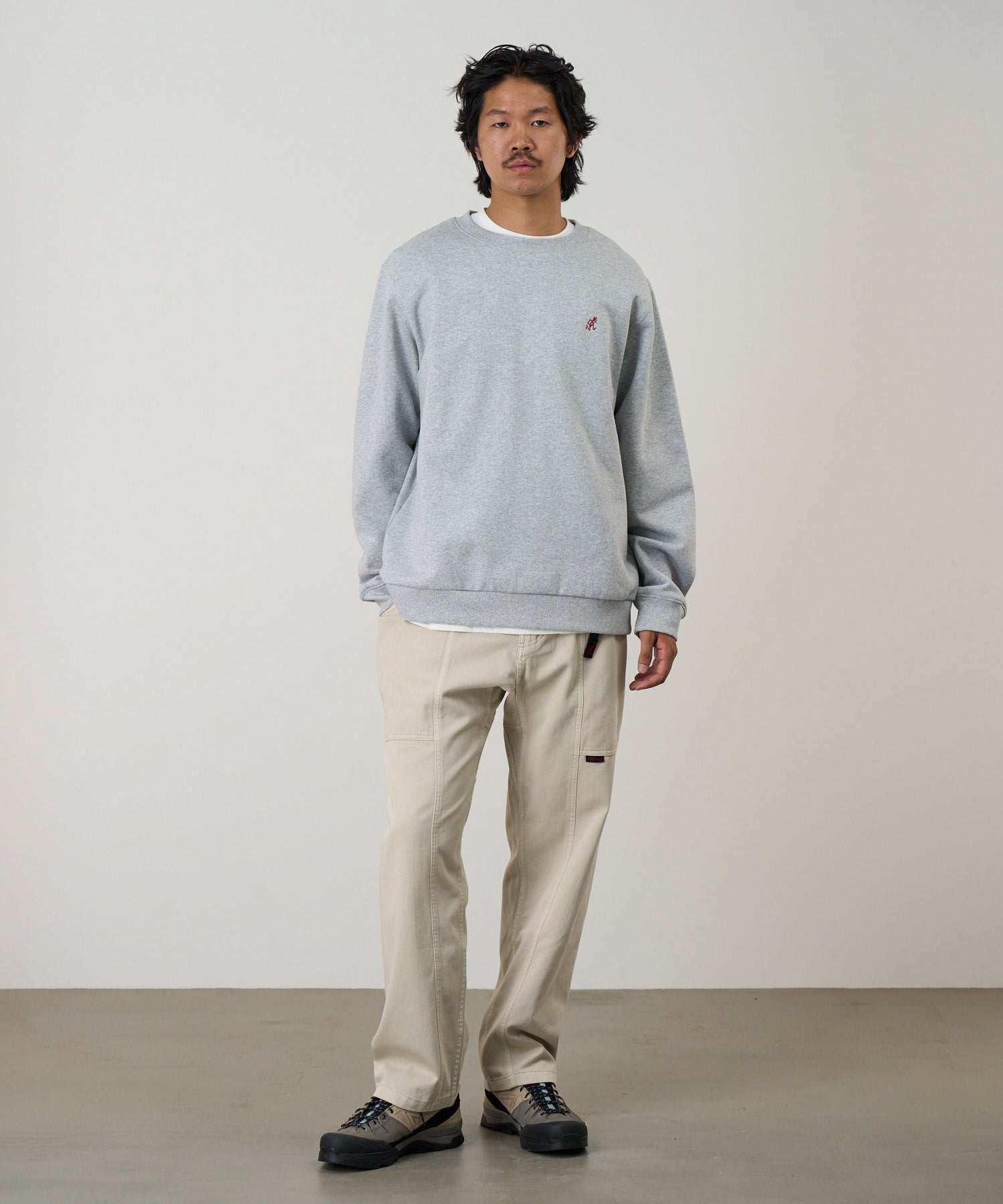 Gramicci One Point Crew Sweatshirt (Heather Grey)