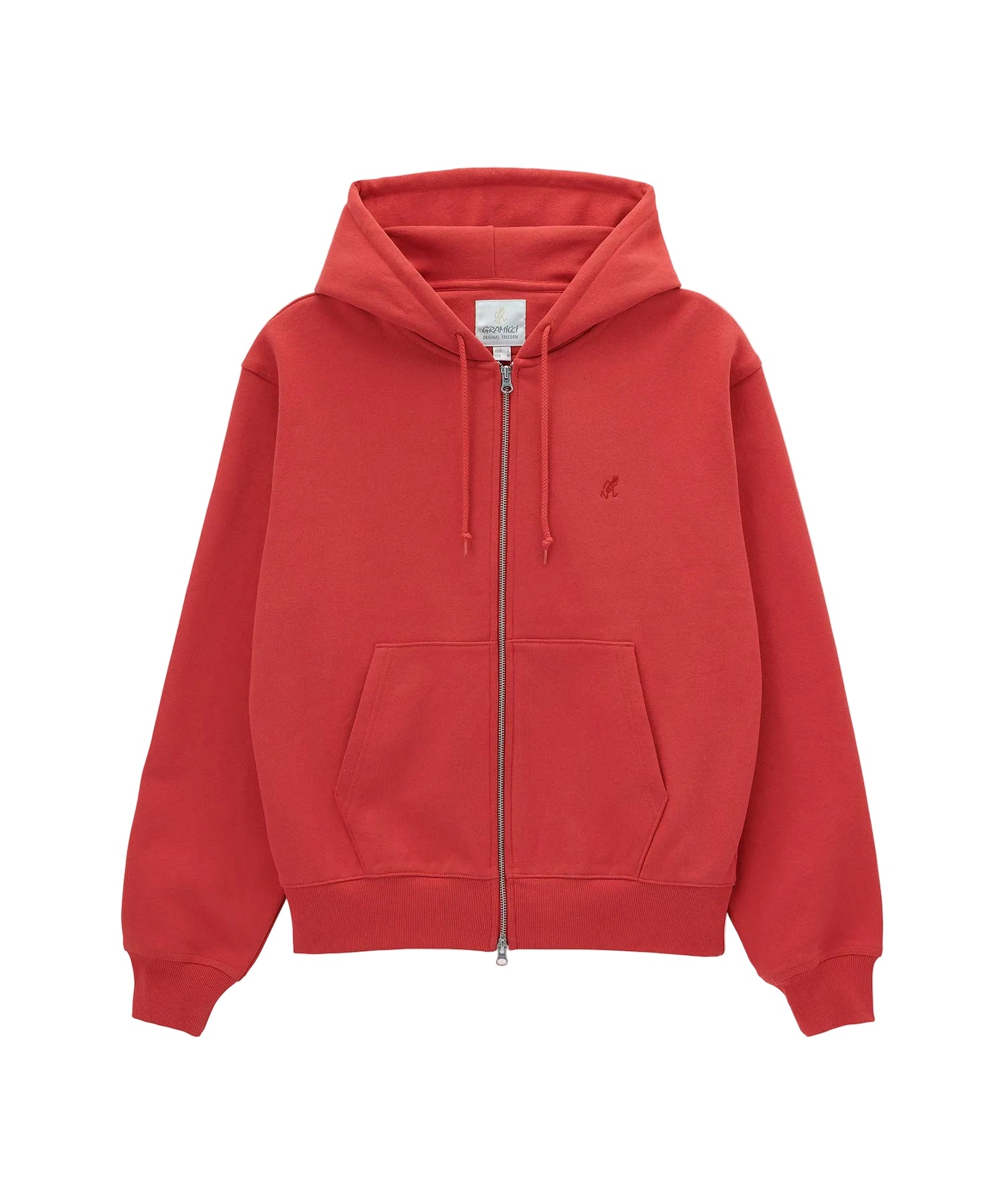 Kazu Gramicci One Point Zip Hooded Sweatshirt (Crimson Red)