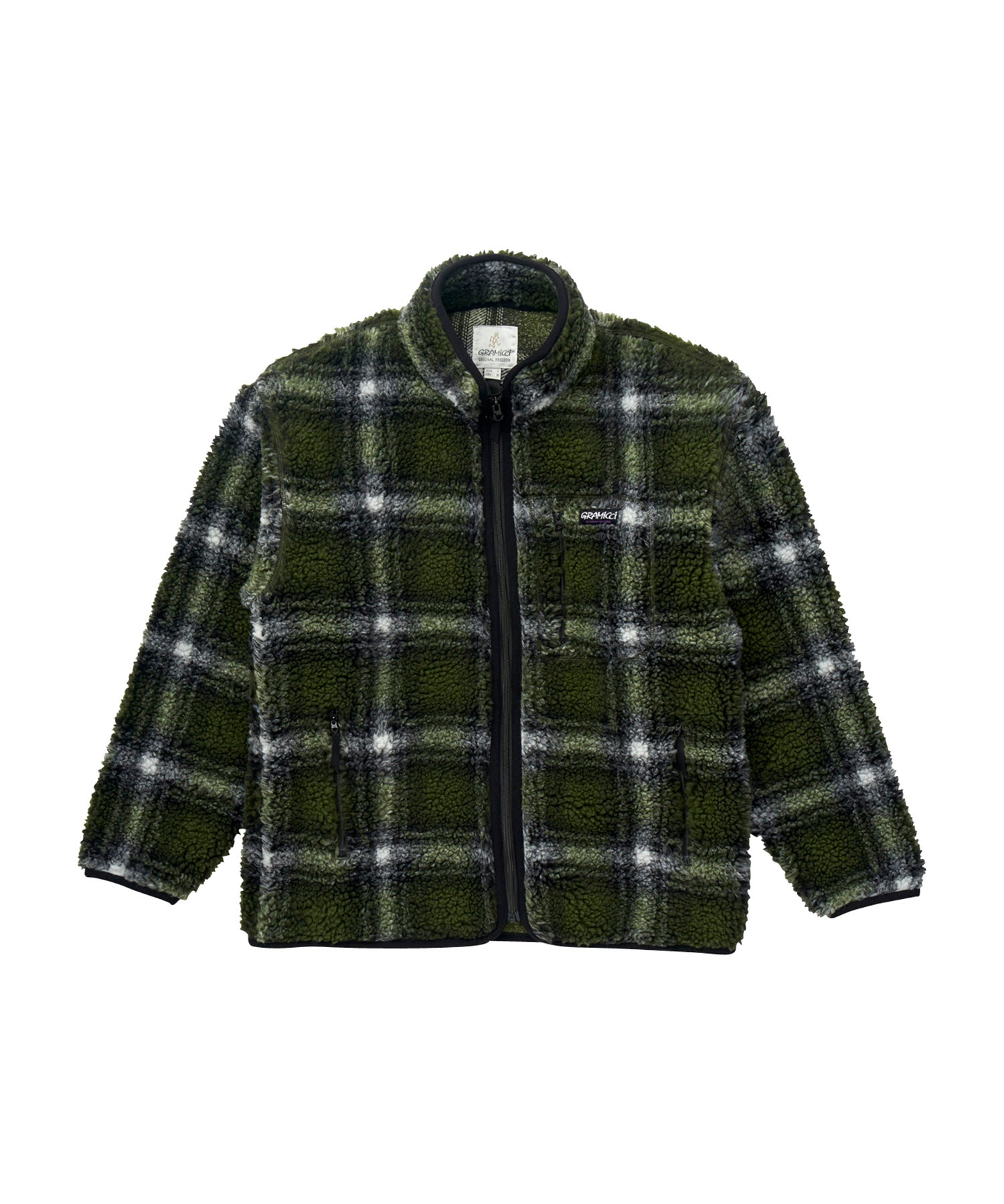 Checkered zip up jacket hotsell