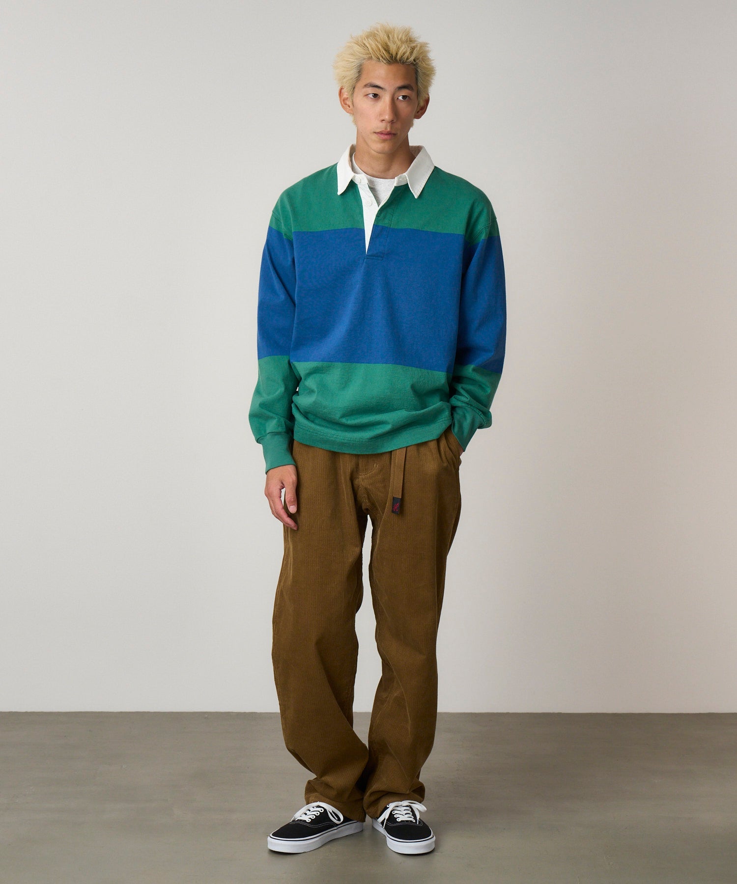 Gramicci Langdon Jersey Rugby Shirt (Cerulean / Emerald)