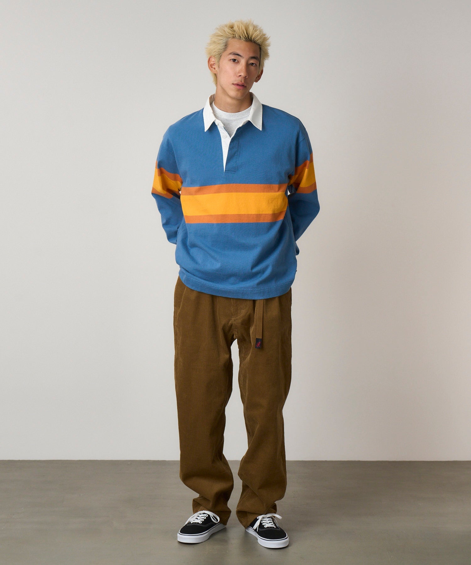 Gramicci Langdon Jersey Rugby Shirt (Sky / Apricot)