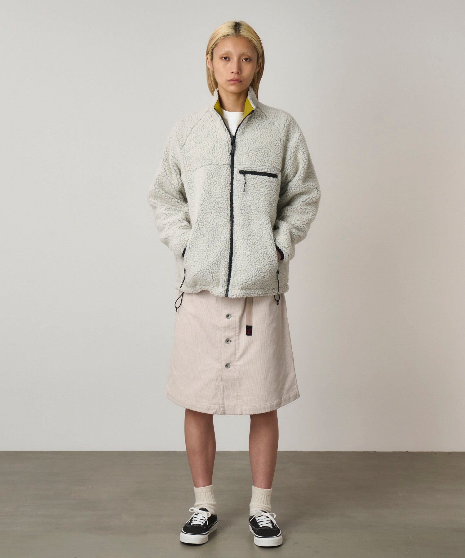 Gramicci Reversible Sherpa Jacket (Natural / Chartreuse)