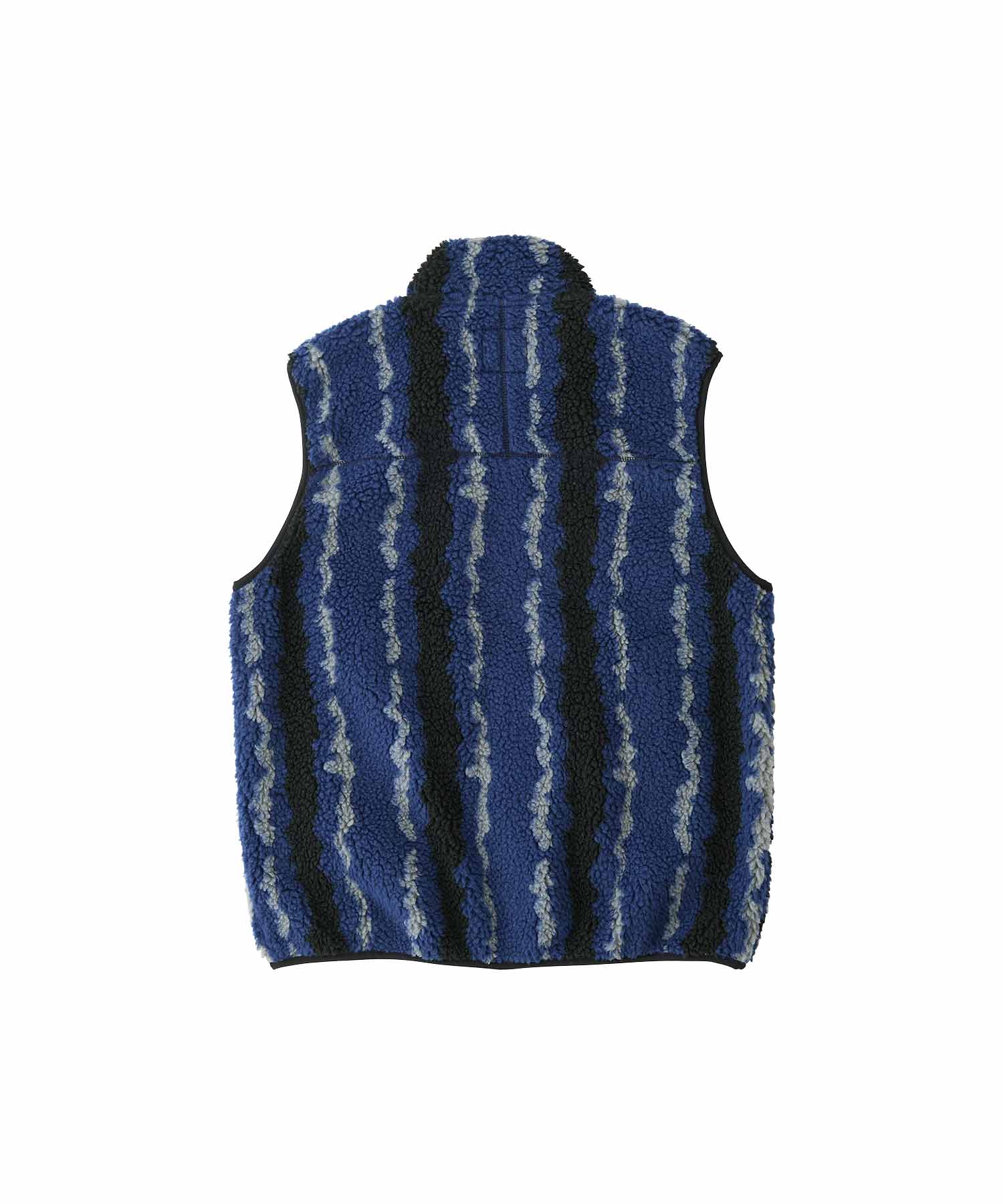トップス Gramicci RIPPLE SHERPA VEST Ripple Sherpa Vest in Navy Ripple ~ Windthrow