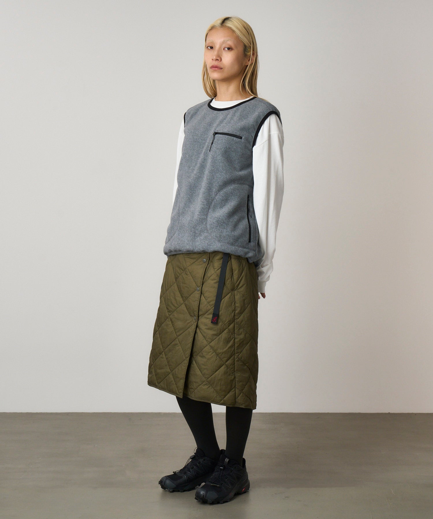 Gramicci Thermal Insulation Quilted Skirt (Deep Laurel)
