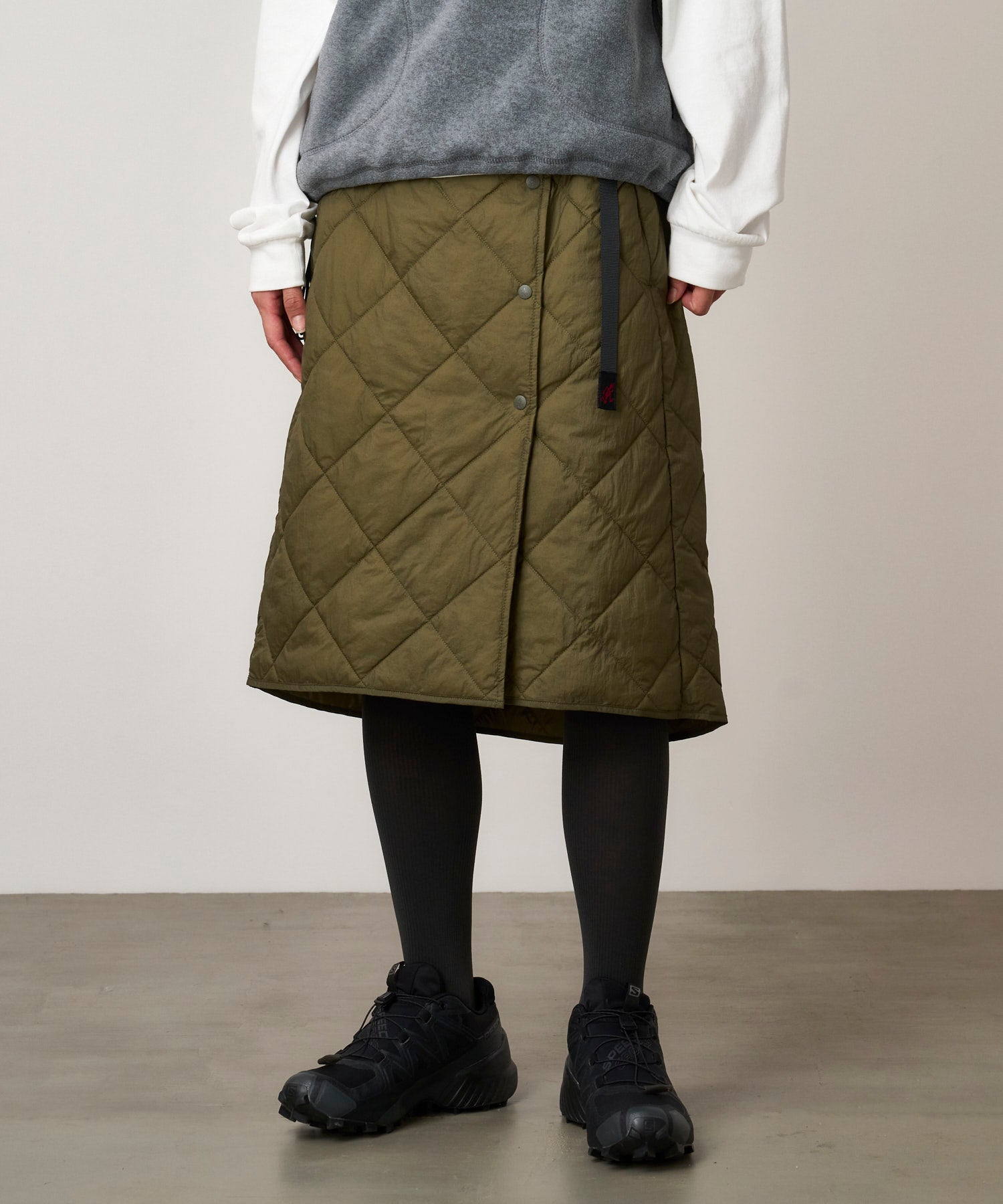 Gramicci Thermal Insulation Quilted Skirt (Deep Laurel)