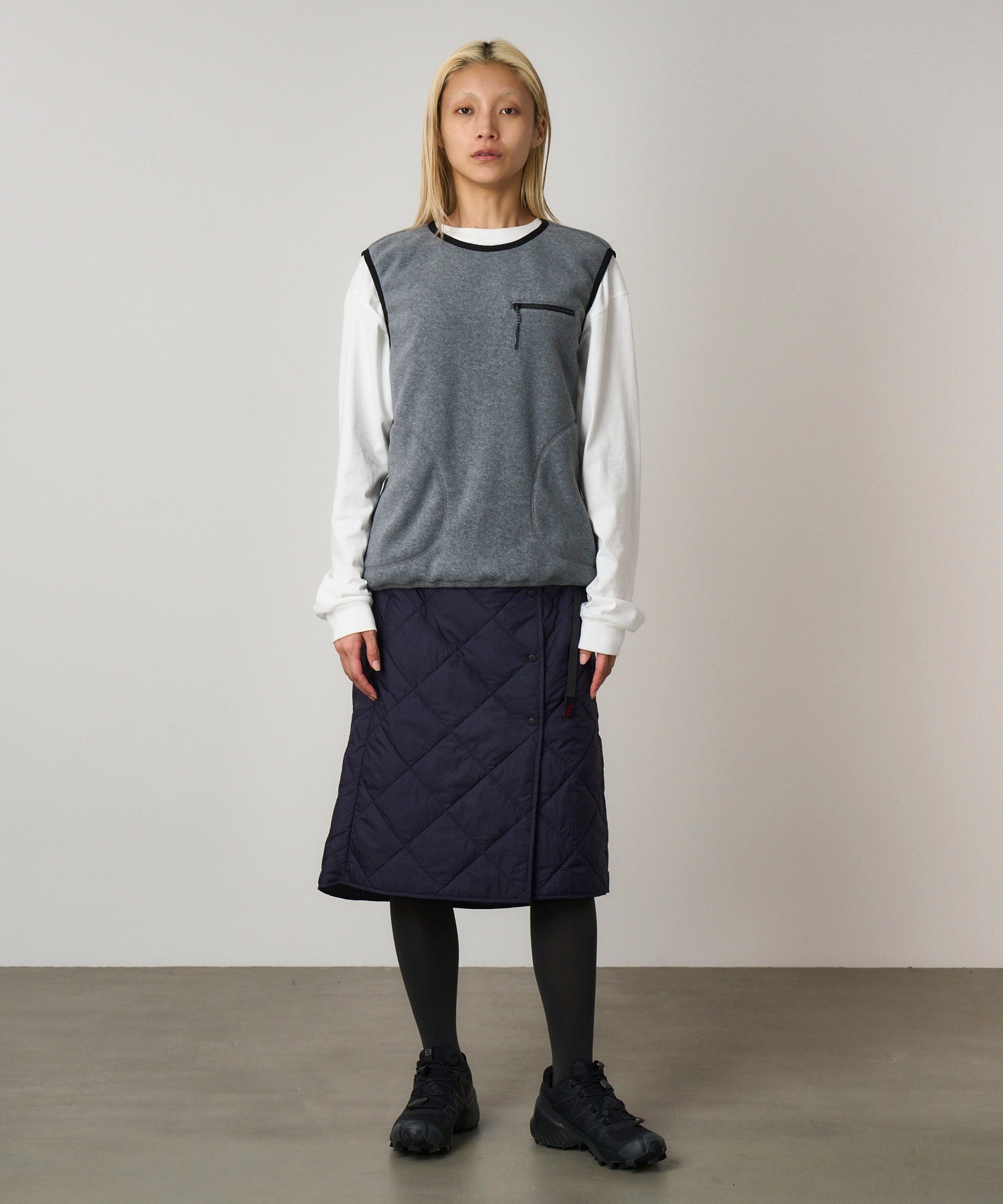 BRIEFING 新品　HOL QUILTED INSULATION SKIRT Gramicci Thermal Insulation Quilted Skirt (Navy)