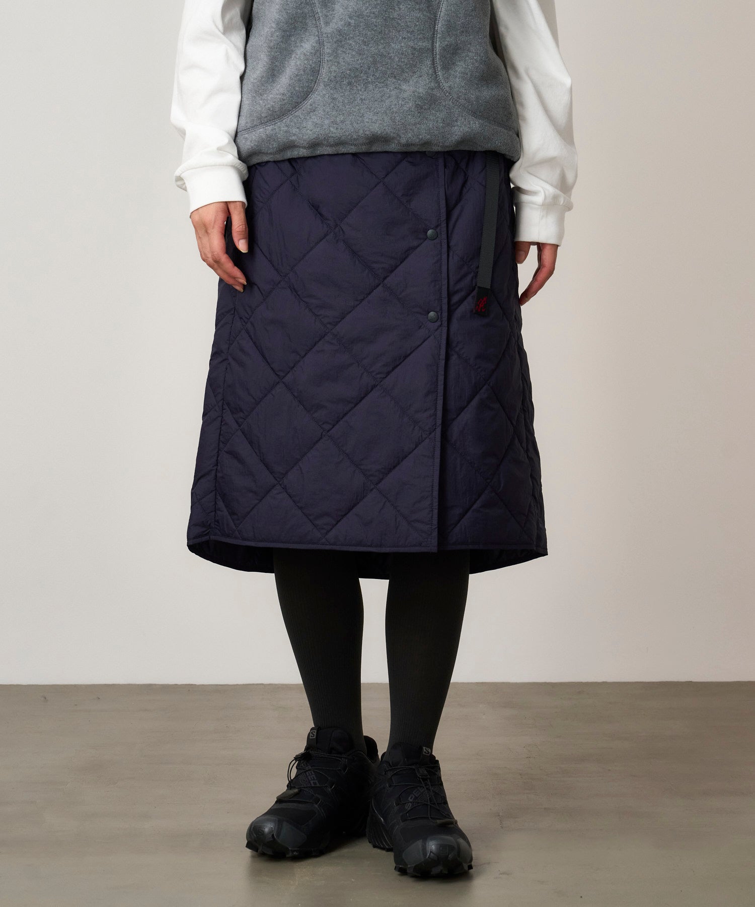 BRIEFING 新品　HOL QUILTED INSULATION SKIRT Gramicci Thermal Insulation Quilted Skirt (Navy)