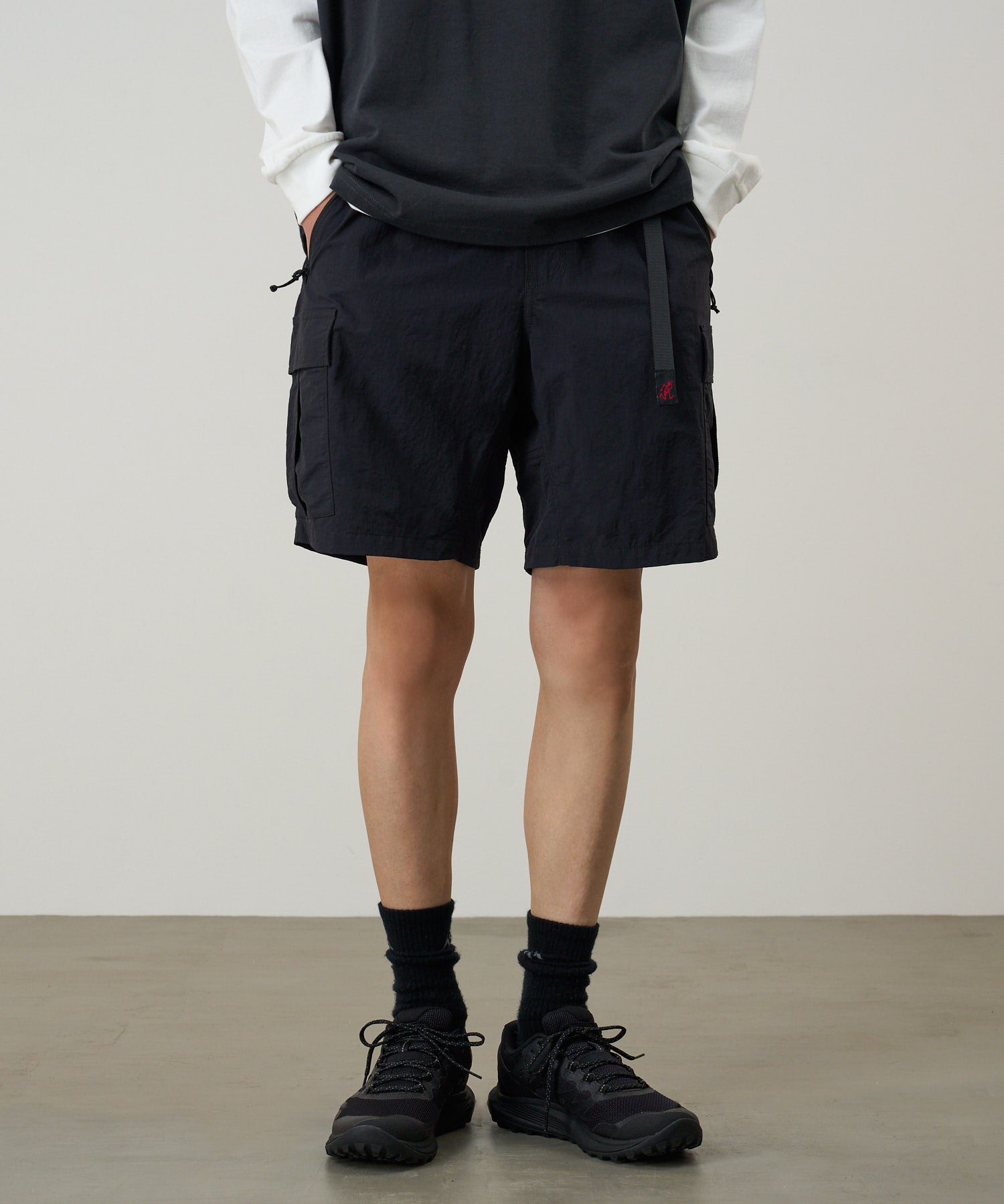 Gramicci Nylon Explorer Cargo Shorts (Black)