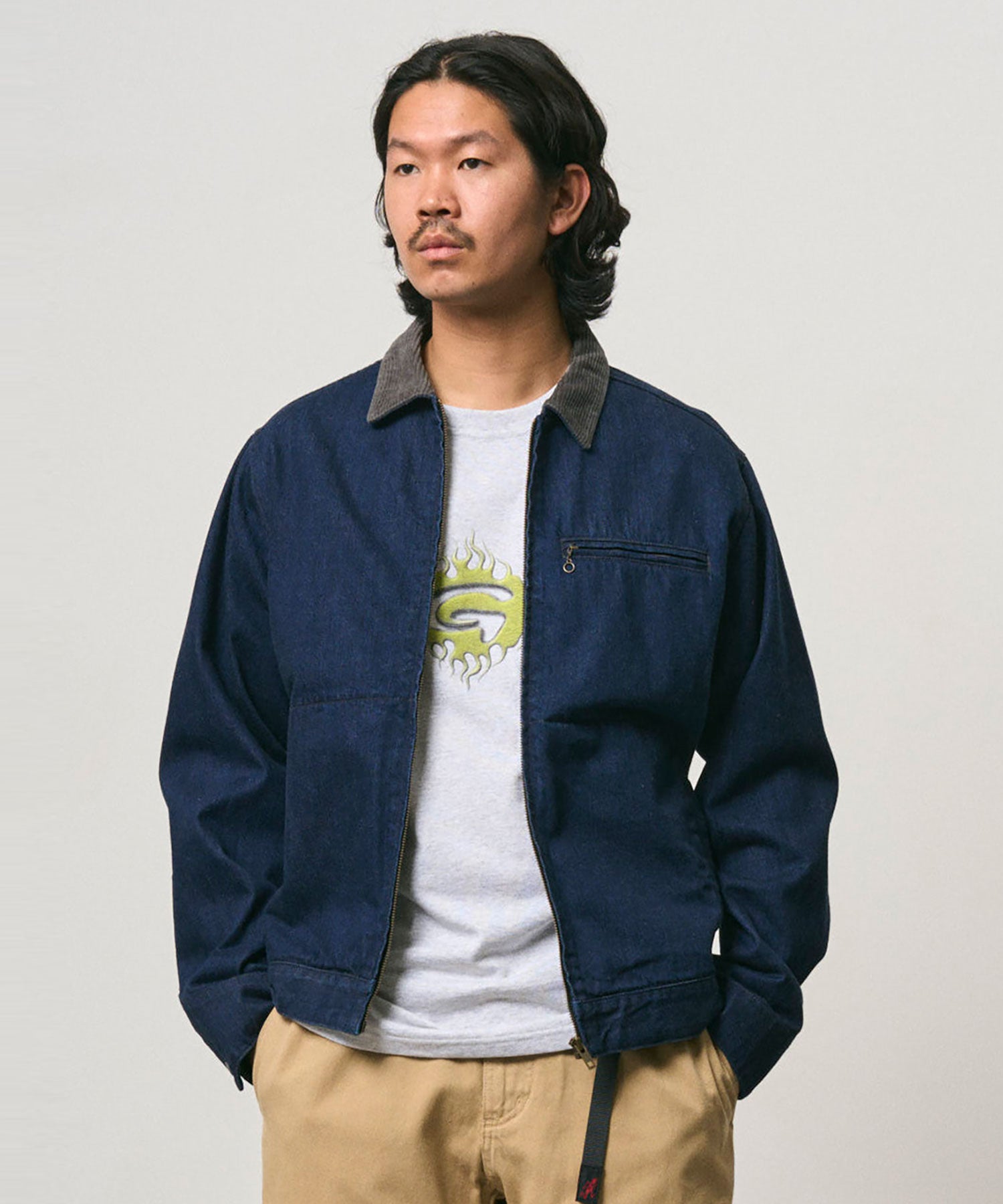 【未使用】Gramicci JAPANESE DENIM JACKET XL Gramicci Japanese Denim Trucker Jacket (Rinsed Indigo)