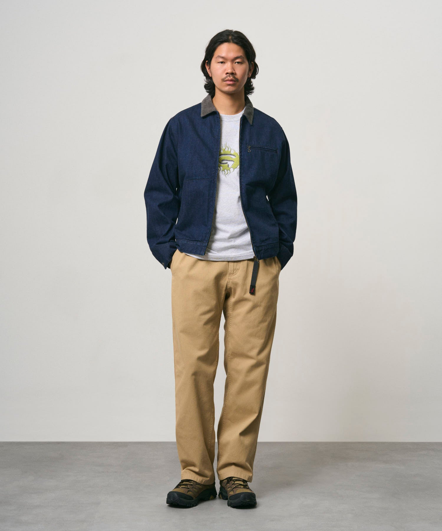 Gramicci Japanese Denim Trucker Jacket (Rinsed Indigo)