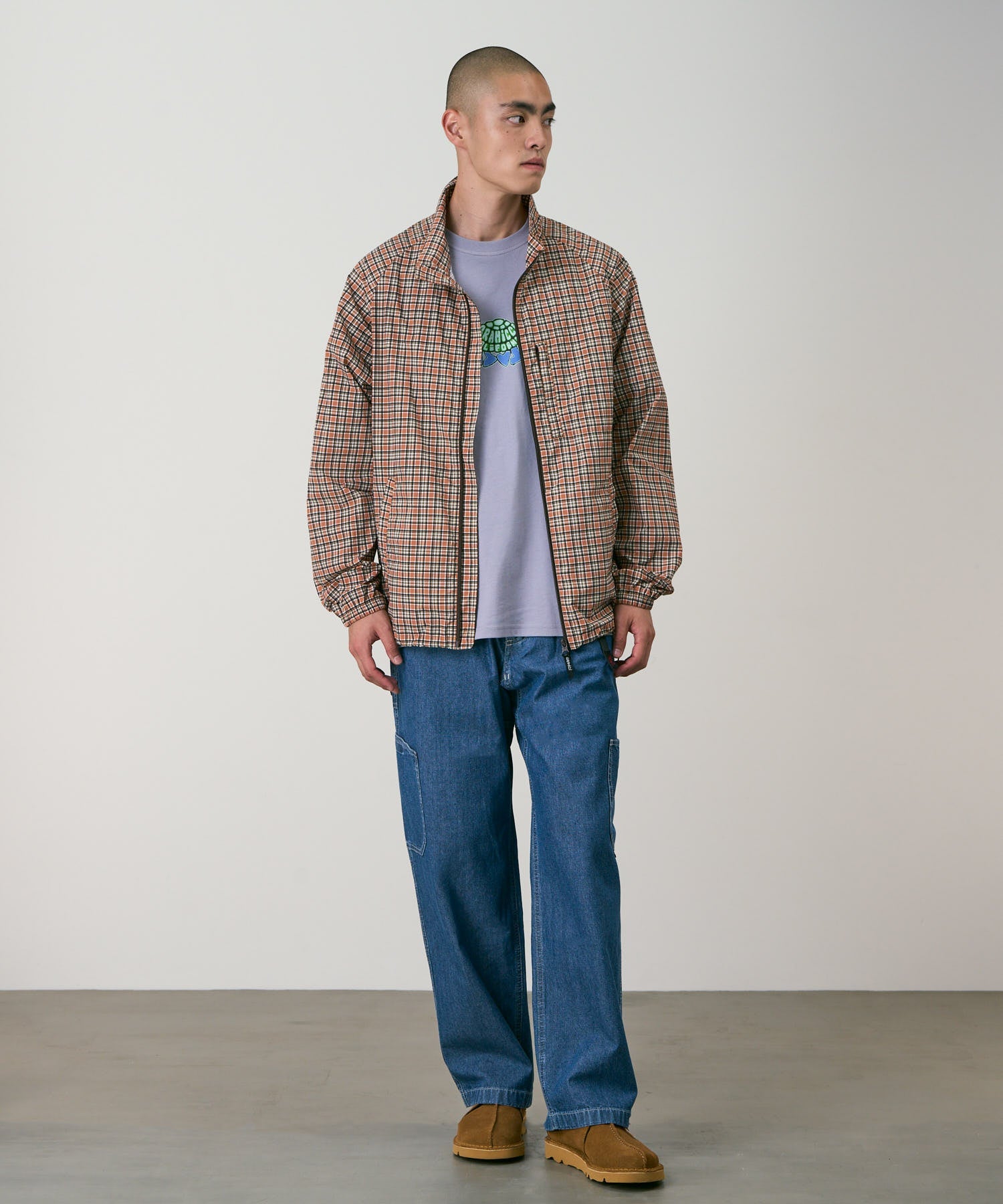 Gramicci Checkered Shell Jacket (Brick Check)