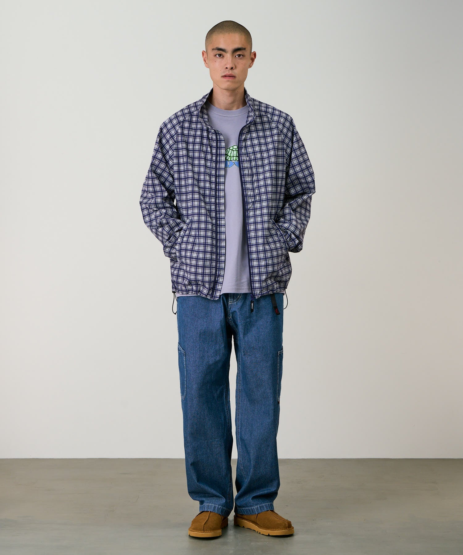 ジャケット・アウター lawgy check stand collar blouson check stand collar blouson / チェックスタンドカラーブルゾン