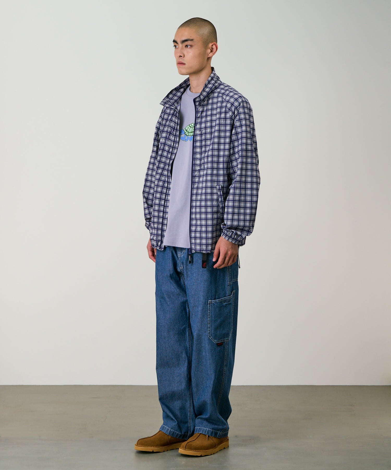 Gramicci Checkered Shell Jacket (Navy Check)