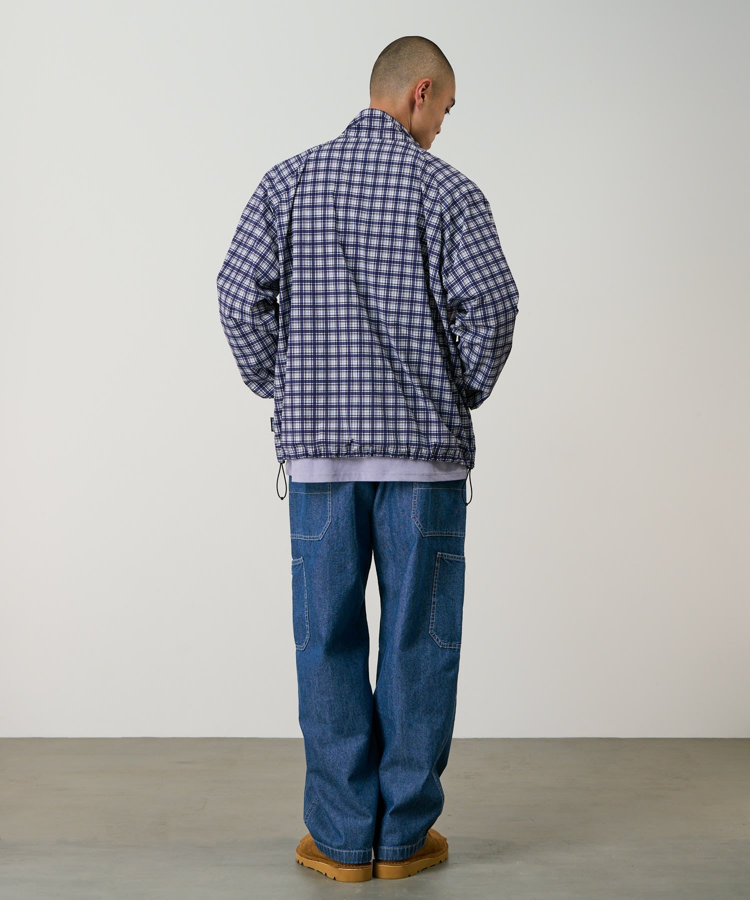 ジャケット・アウター columbia check plaid shell jacket navy Gramicci Checkered Shell Jacket (Navy Check)