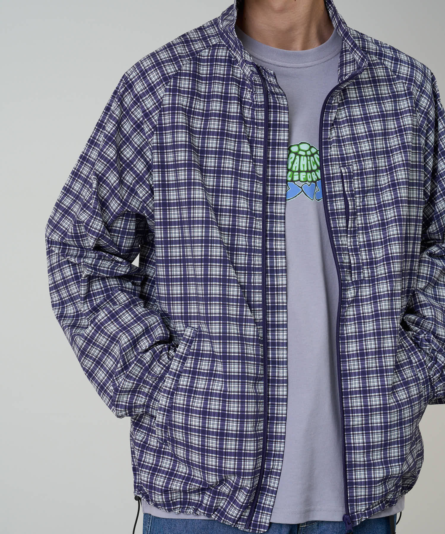 Gramicci Checkered Shell Jacket (Navy Check)