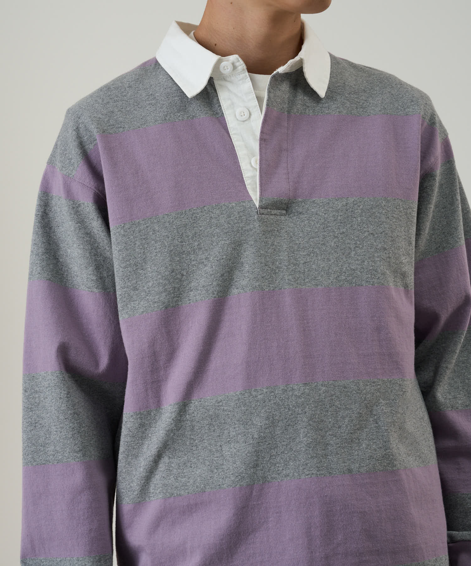 Gramicci Langdon Rugby Shirt (Heather / Purple)