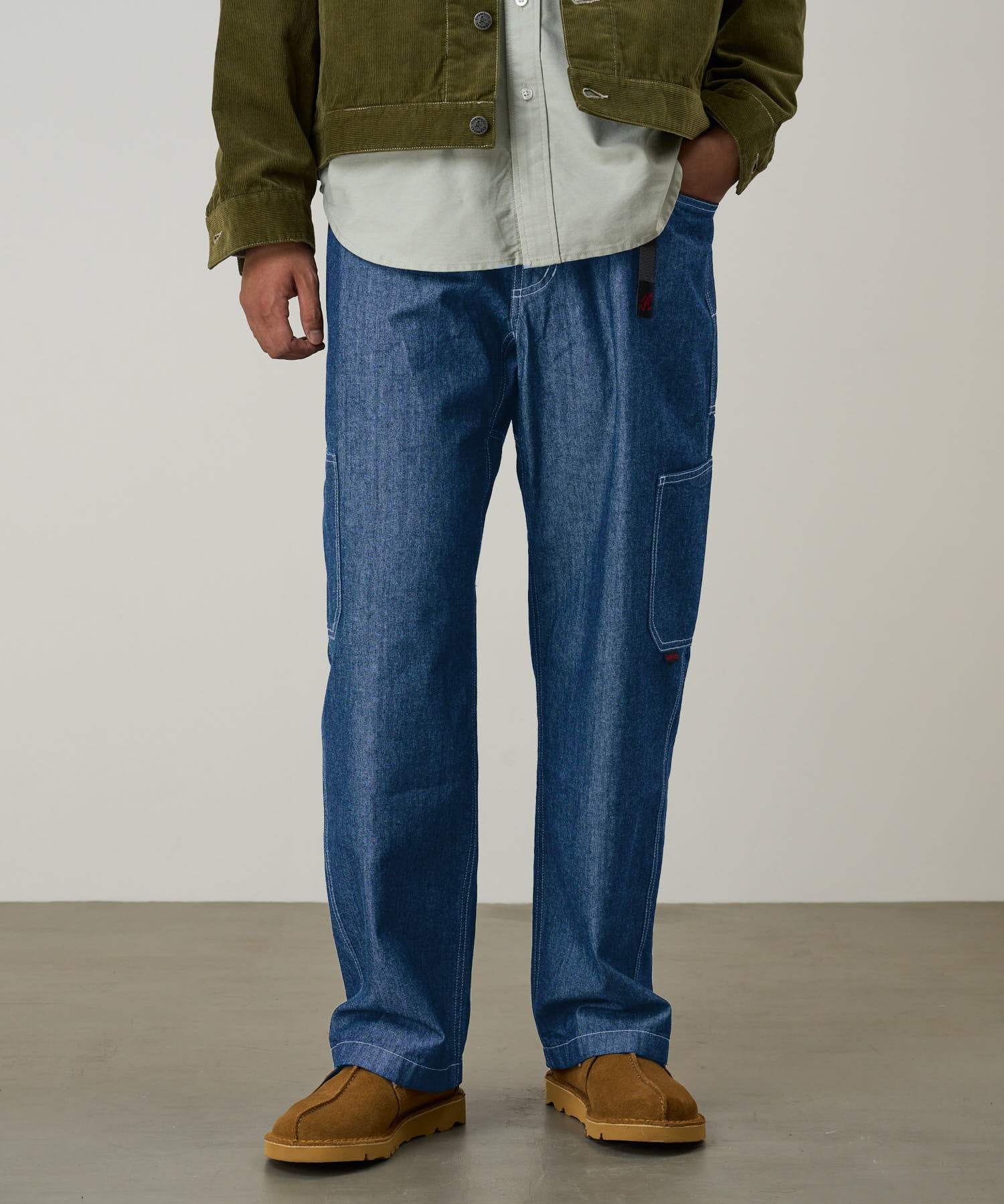 Gramicci Japanese Chambray Rock Slide Pants (Blue)