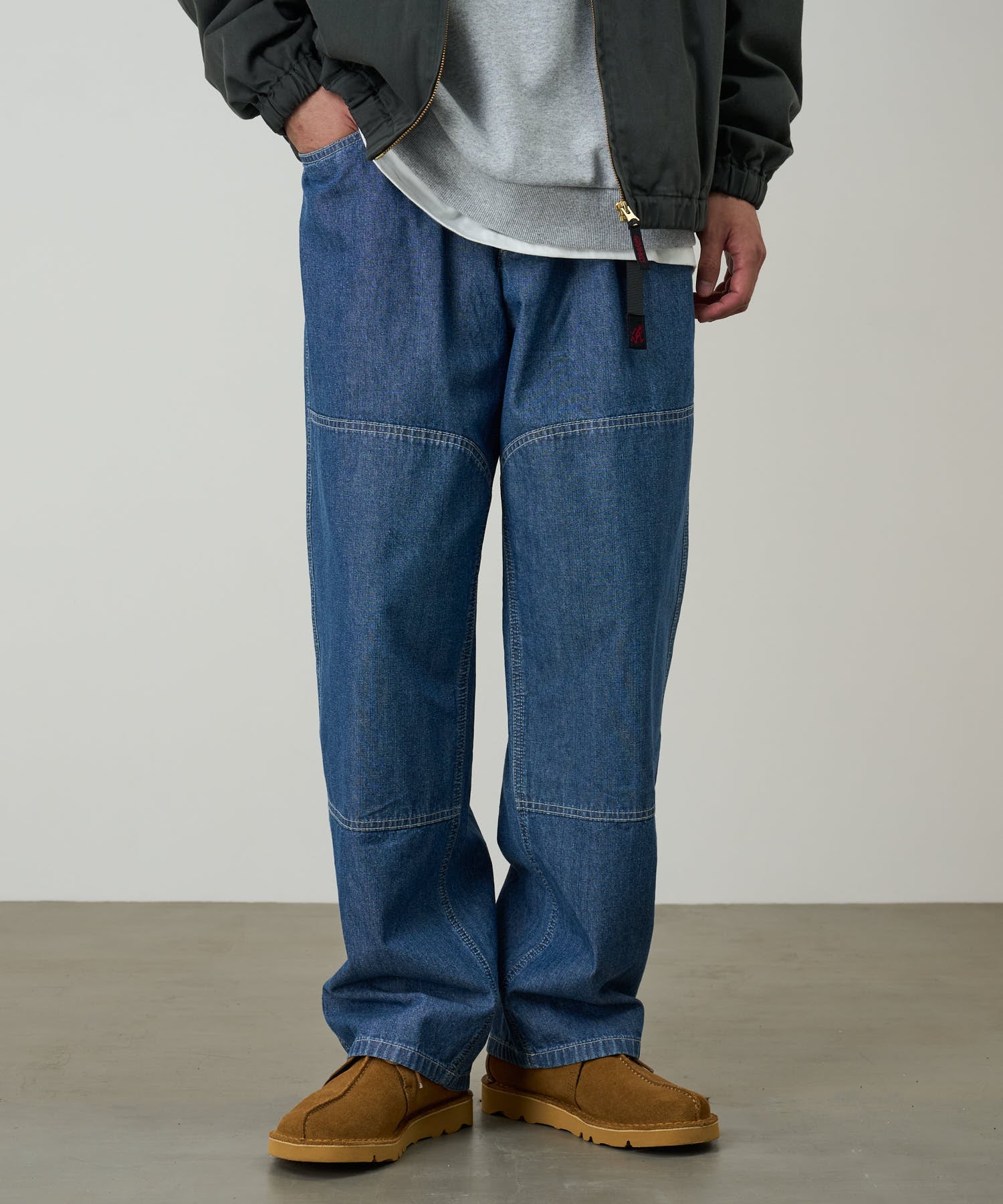 Gramicci Japanese Chambray Double Knee Pants (Blue)