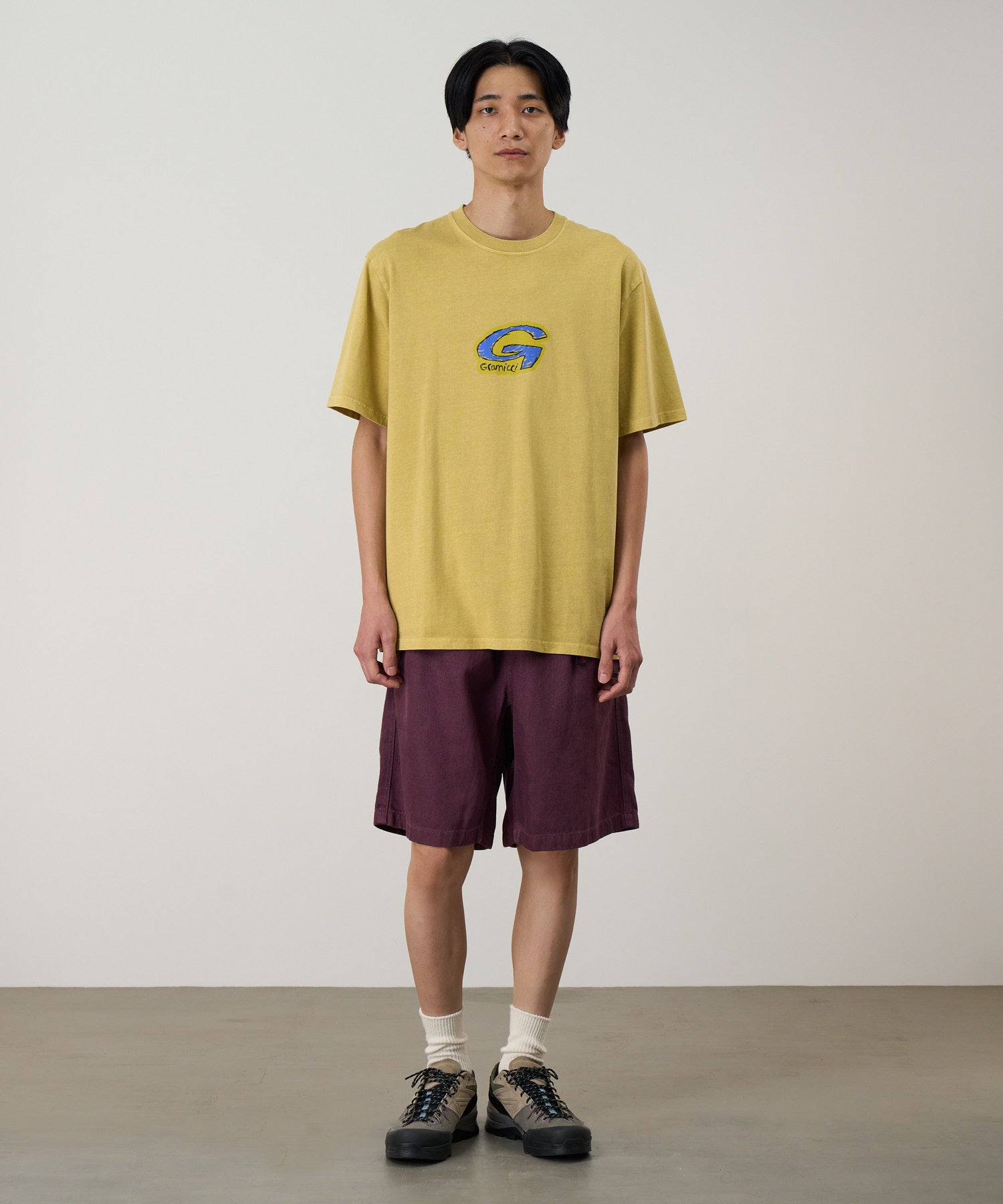 Gramicci Pigment Dyed G-Scribble Tee (Sulphur Pigment)