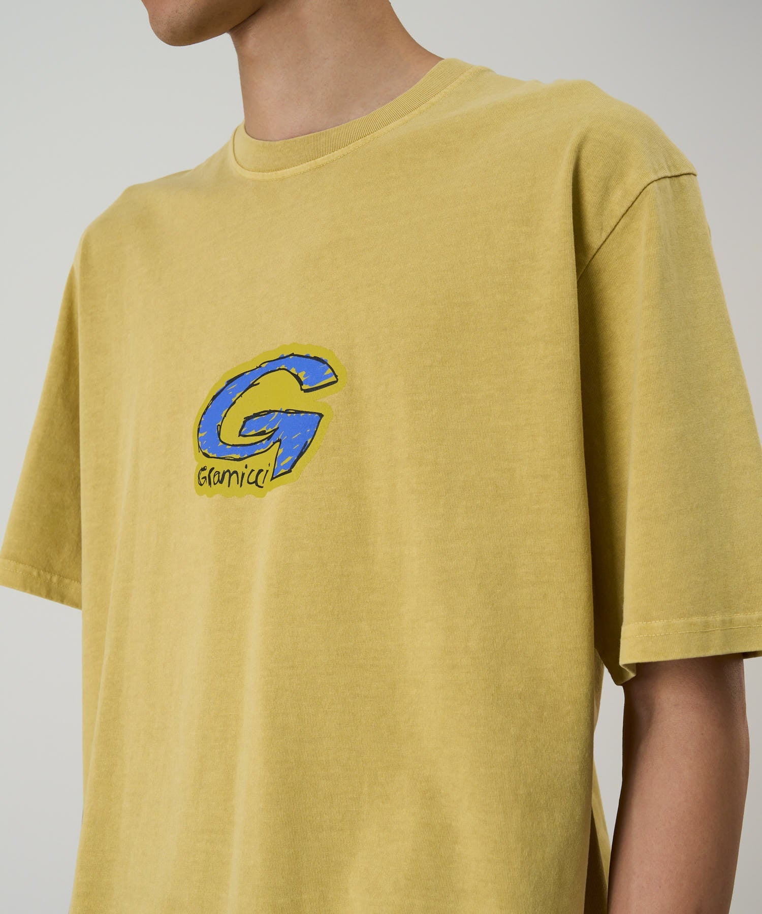 Gramicci Pigment Dyed G-Scribble Tee (Sulphur Pigment)