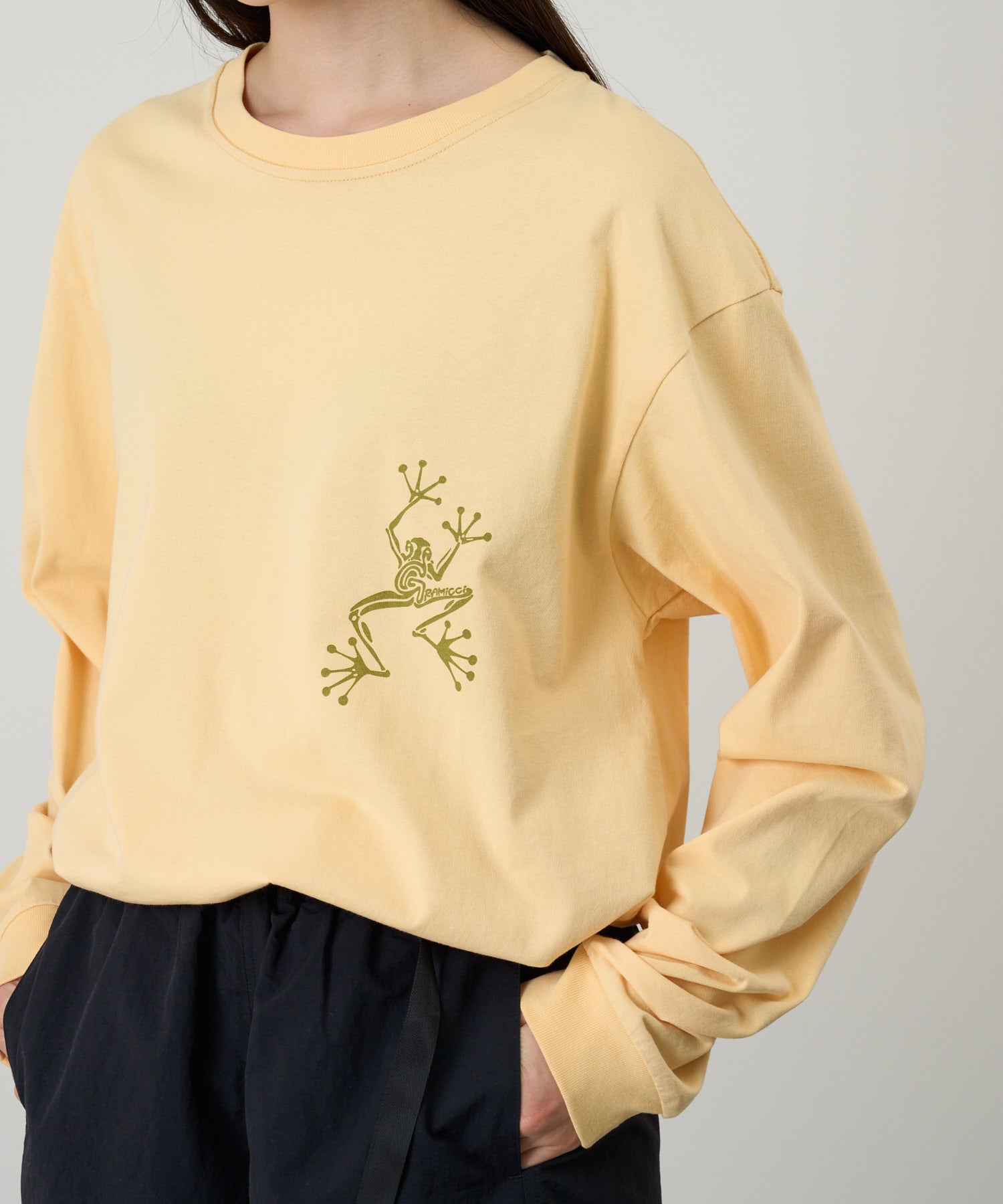 Gramicci Sticky Hands Long Sleeve Tee (Mango)