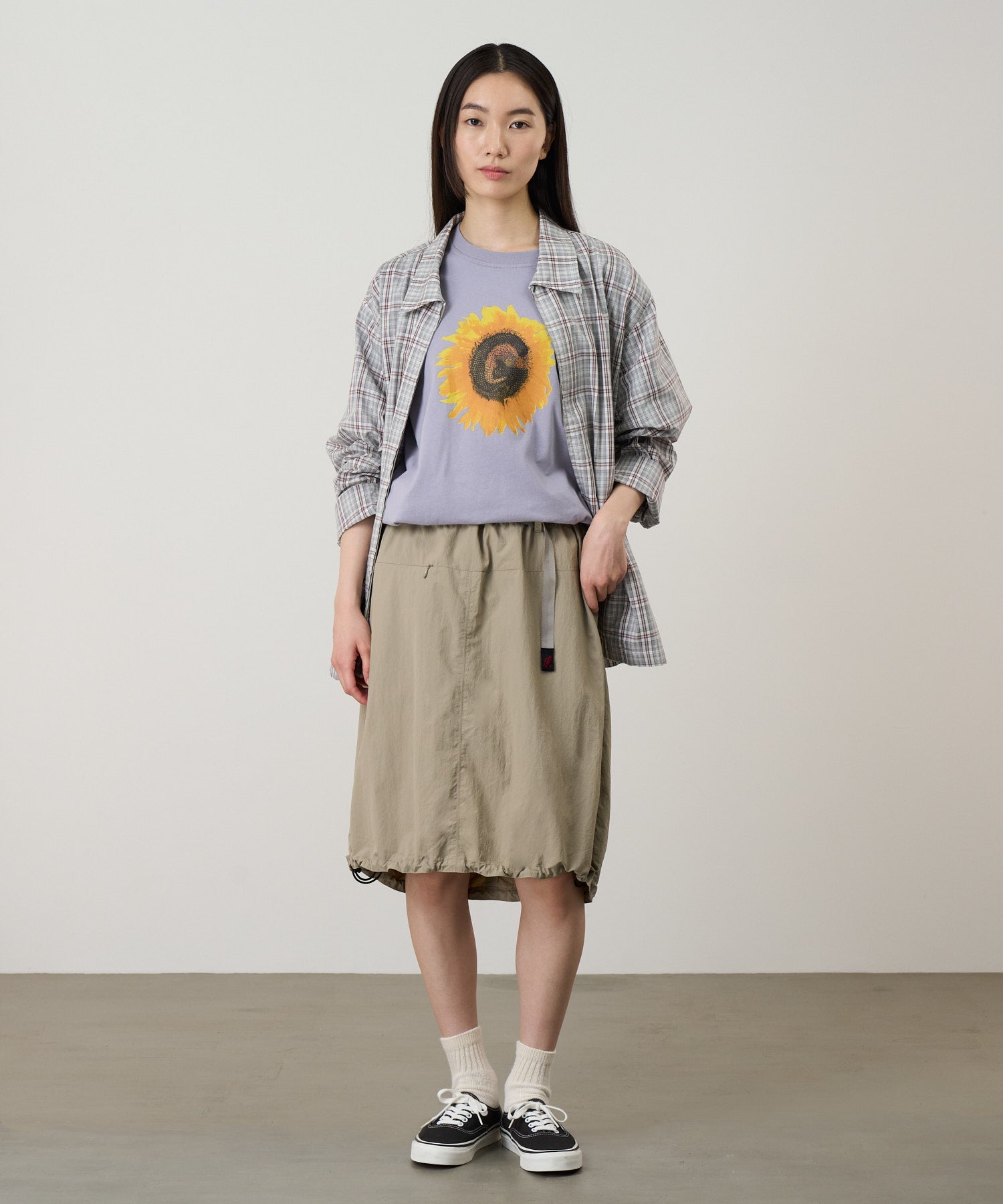 Gramicci Nylon Packable Midi Skirt (Milk Tea)