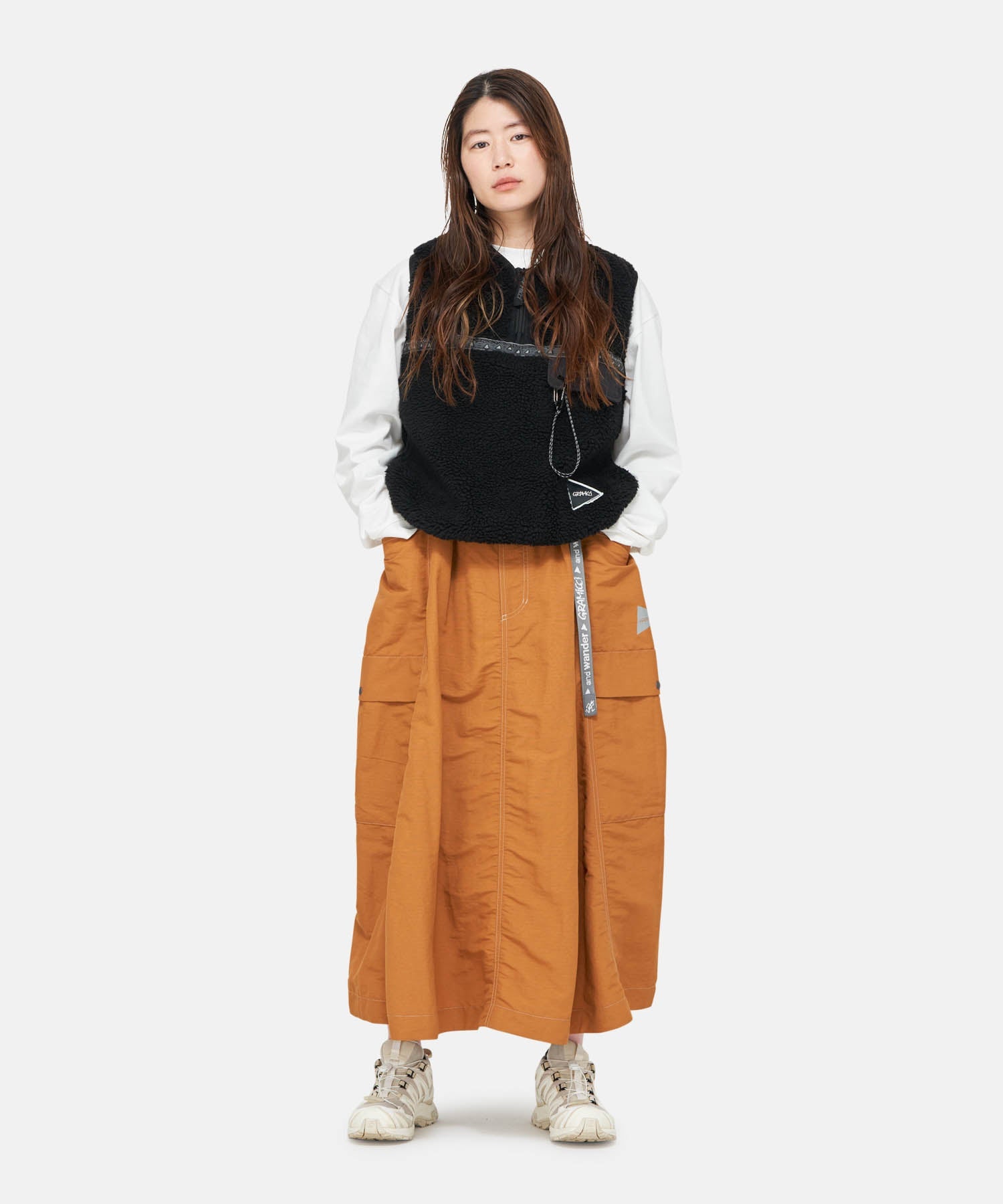 Gramicci x and Wander Ripstop Voyager Skirt (Orange)