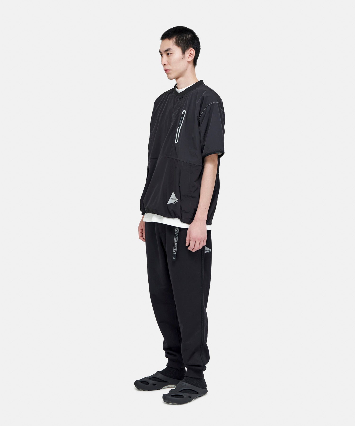 トップス GRAMICCI X and wander PATCHWORK WIND TEE Gramicci x and wander Patchwork Wind Tee (Black)