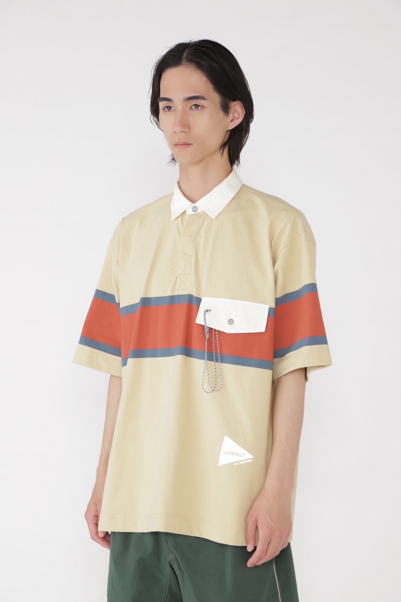 ウェア SON OF THE CHEESE Rugby Shirt SON OF THE CHEESE - Rugby Shirt / NAVY / 総柄ラグビーシャツ