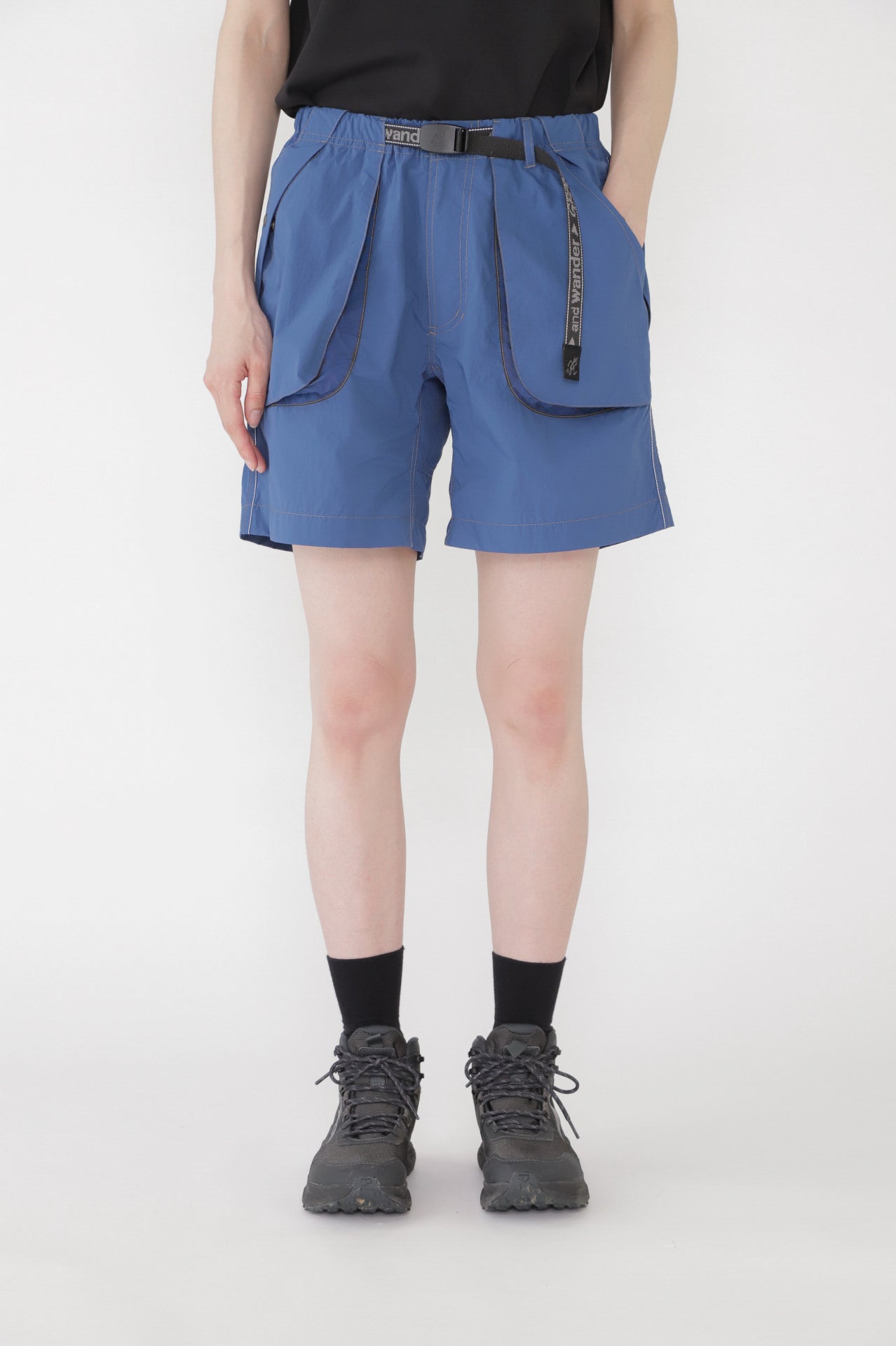 Gramicci x and wander Brushed Nylon Shorts (Blue)