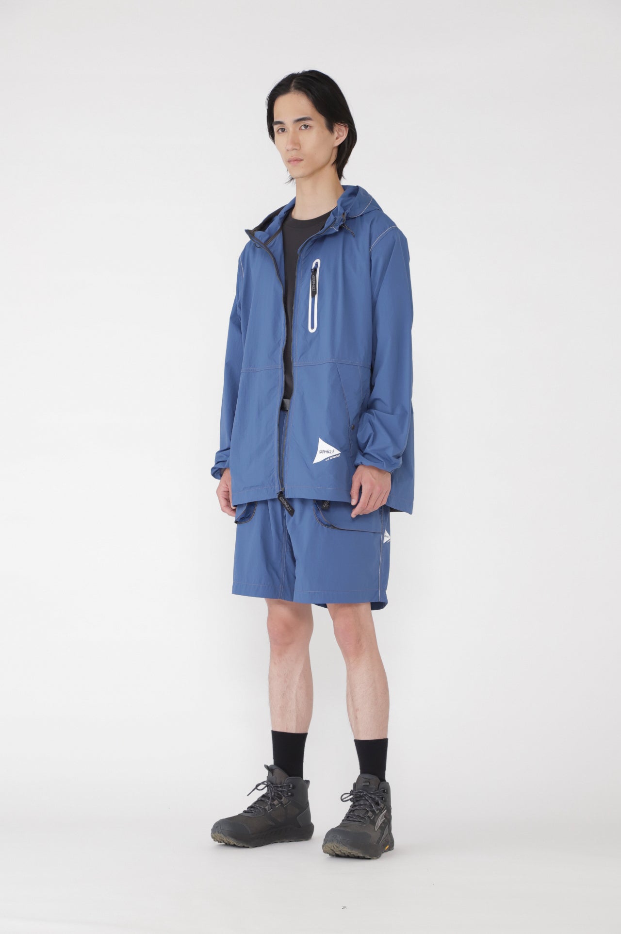 Gramicci x and wander Brushed Nylon Shorts (Blue)