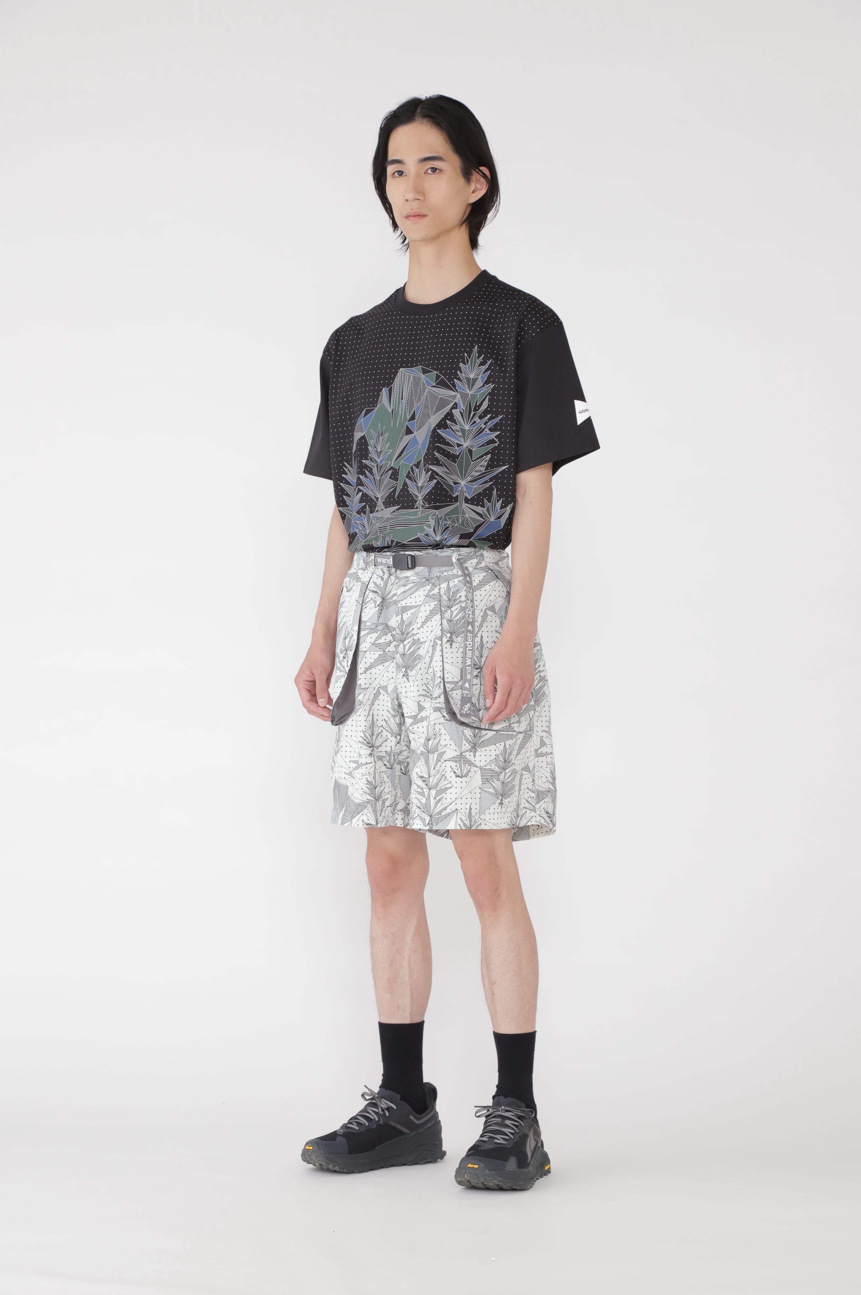 Gramicci x and wander Brushed Nylon Shorts (Yosemite Grey)