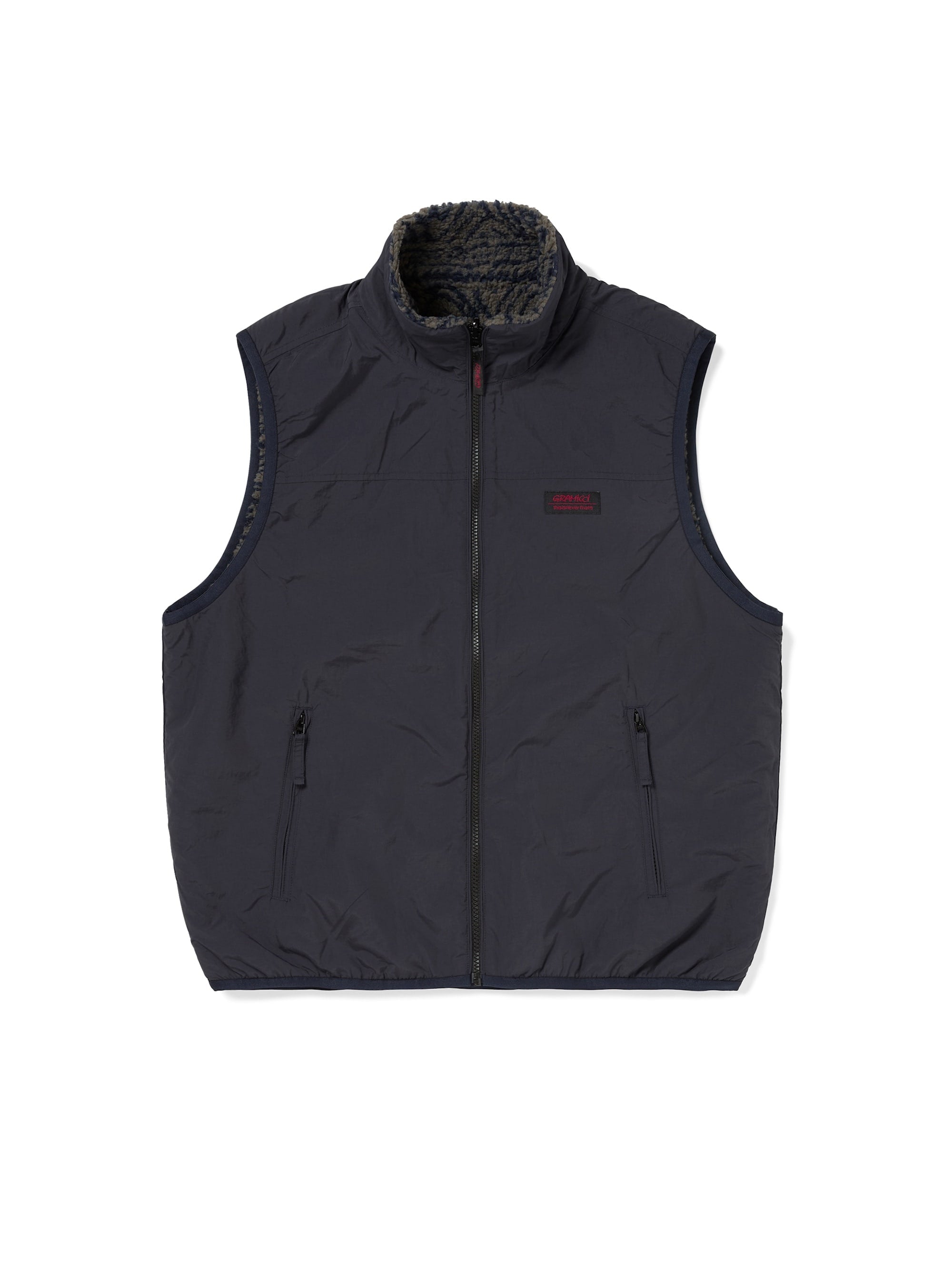 メンズウェア TFW49 REVERSIBLE FLEECE VEST NAVY L Gramicci x thisisneverthat Reversible Fleece Vest (Navy)